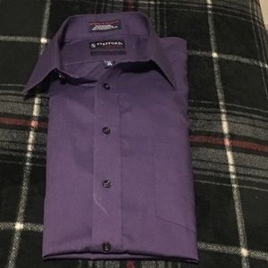 Stafford long sleeve purple shirt